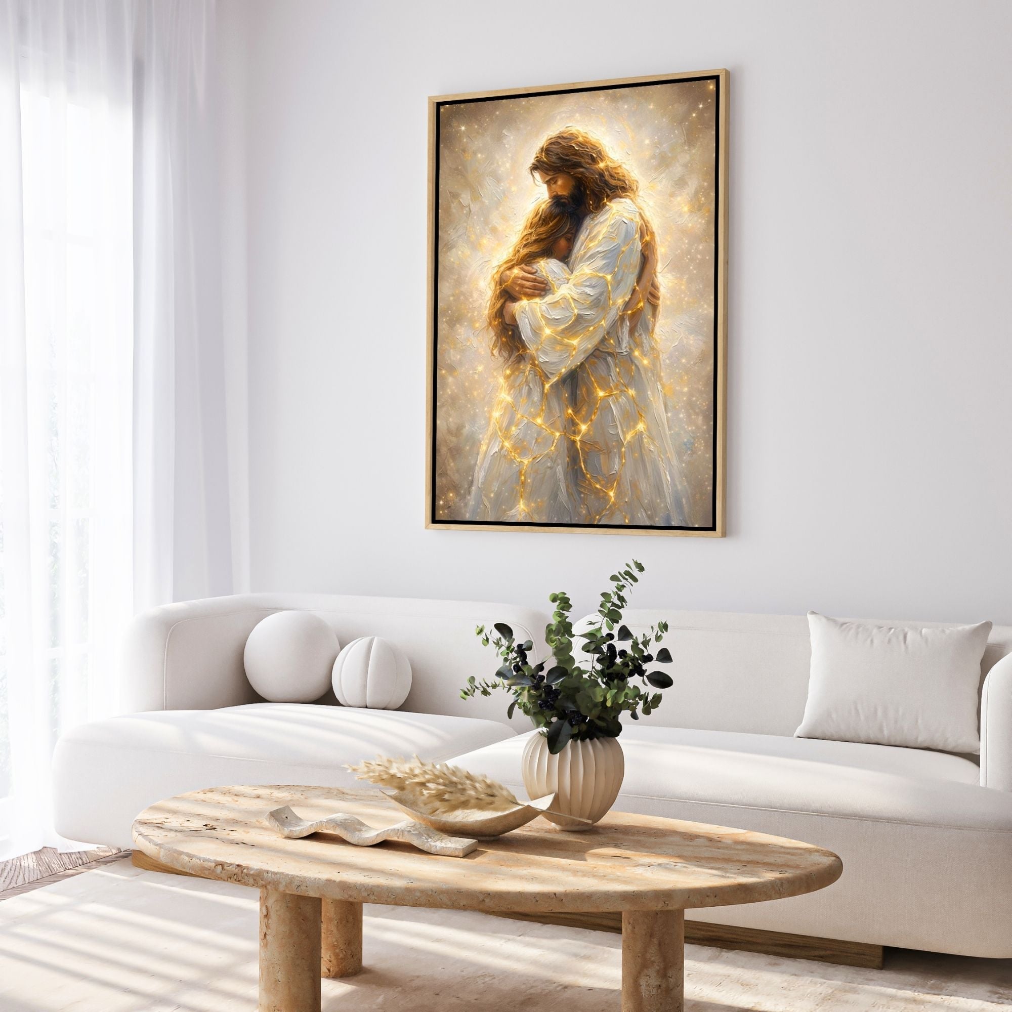Jesus Hugging a Woman VI - Canvas