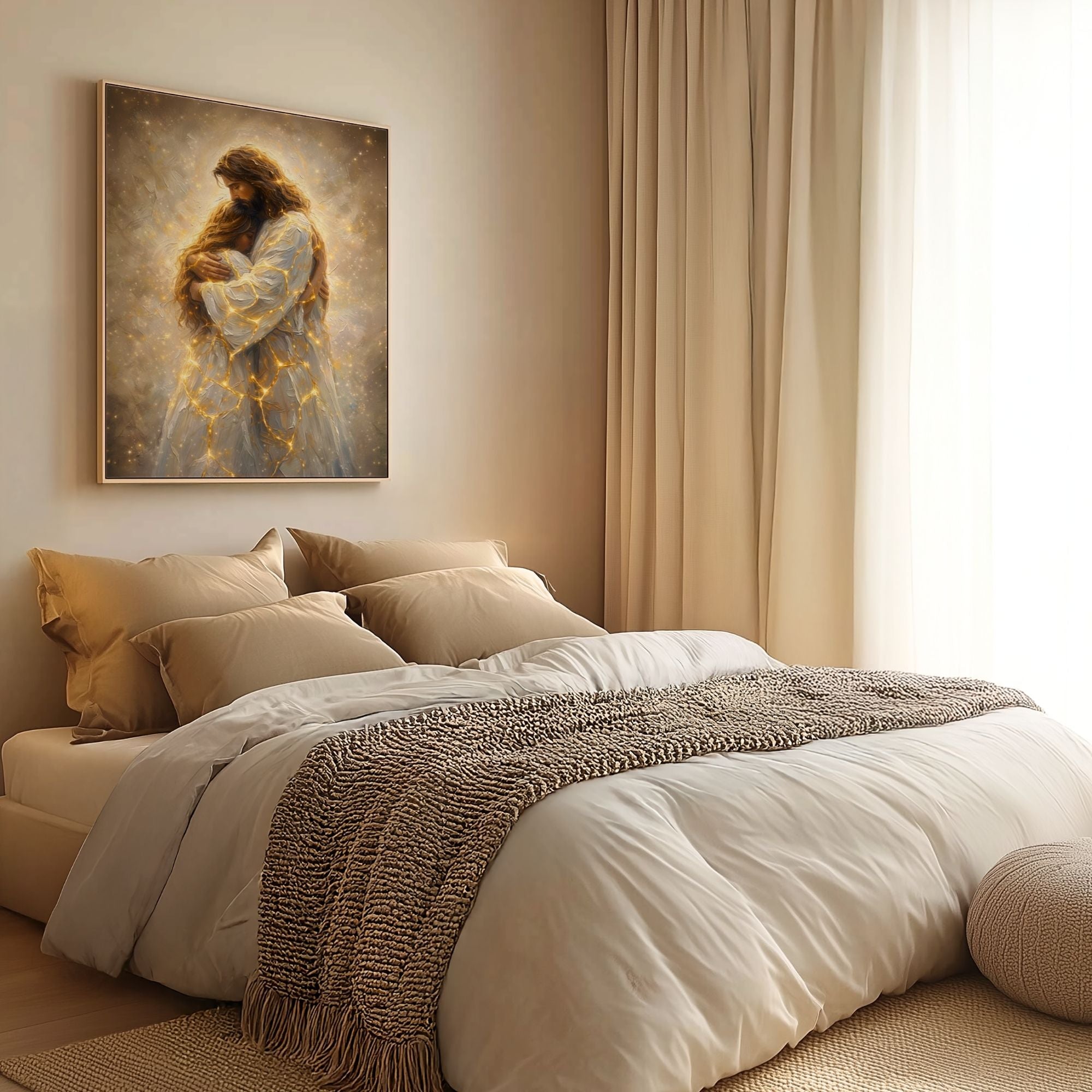 Jesus Hugging a Woman VI - Canvas