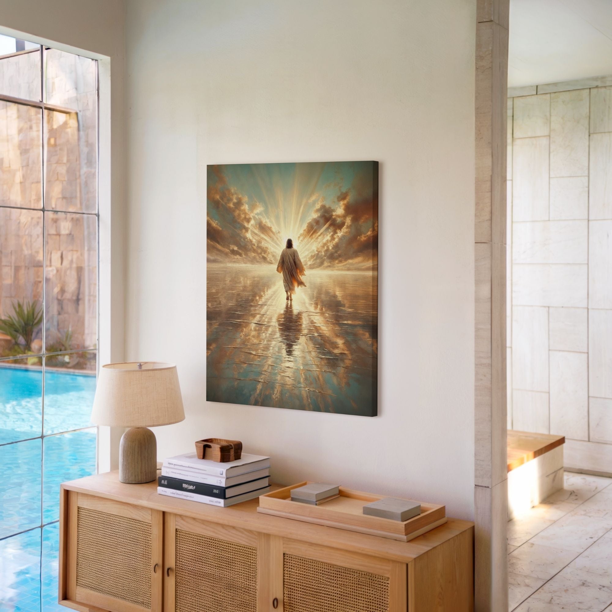 Jesus Walking on Water VII - Canvas