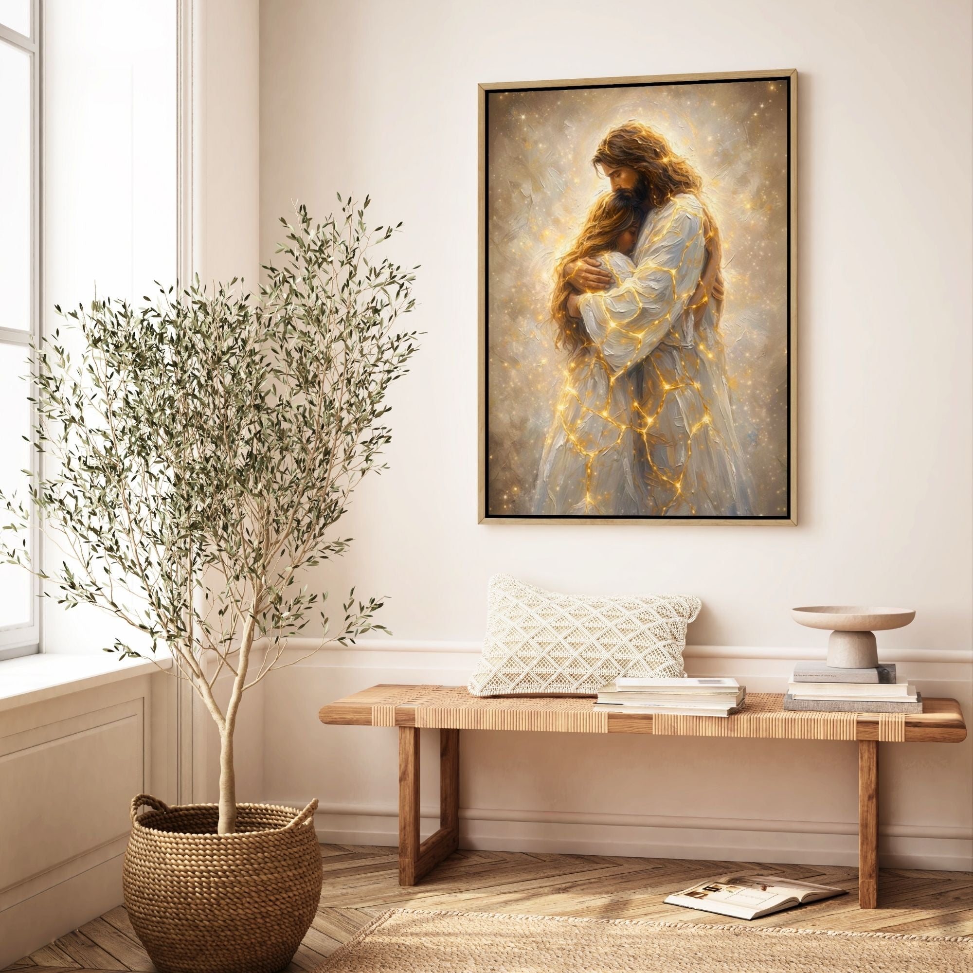 Jesus Hugging a Woman VI - Canvas