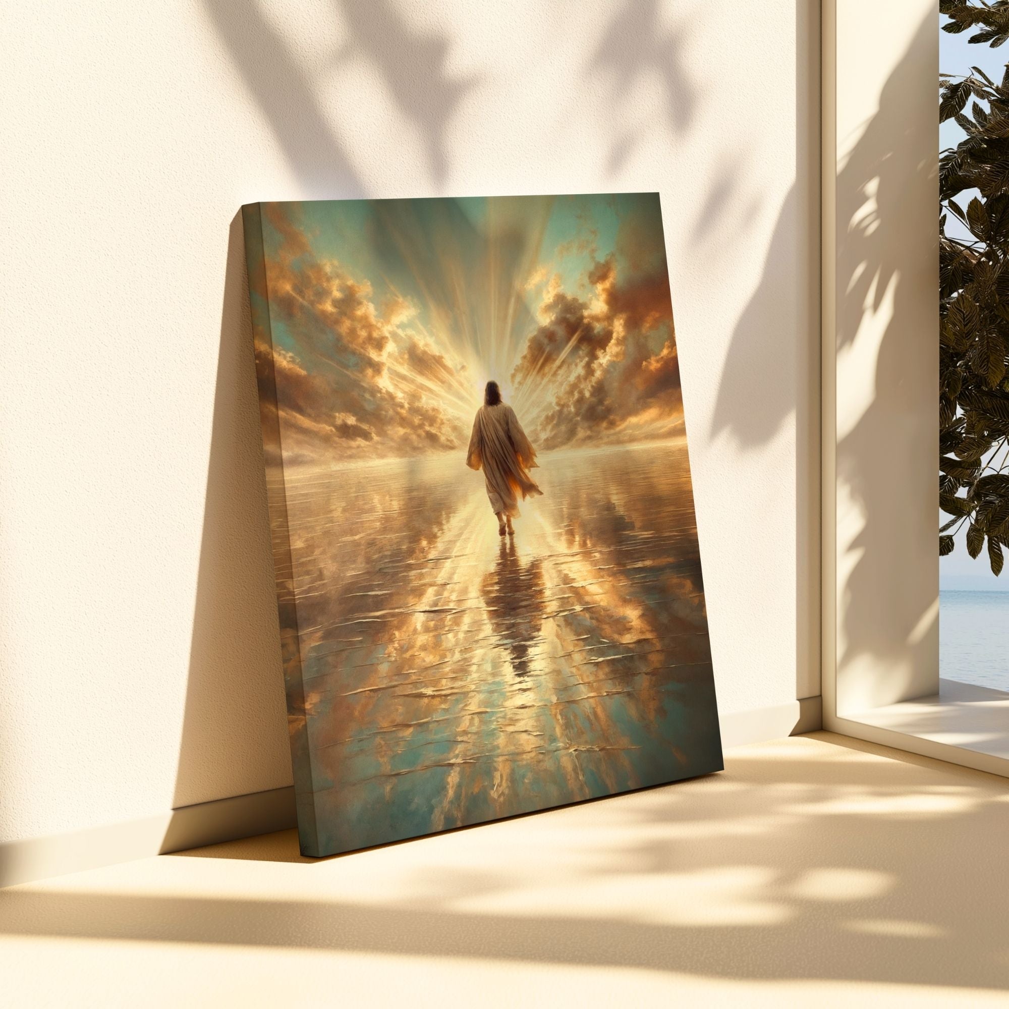 Jesus Walking on Water VII - Canvas