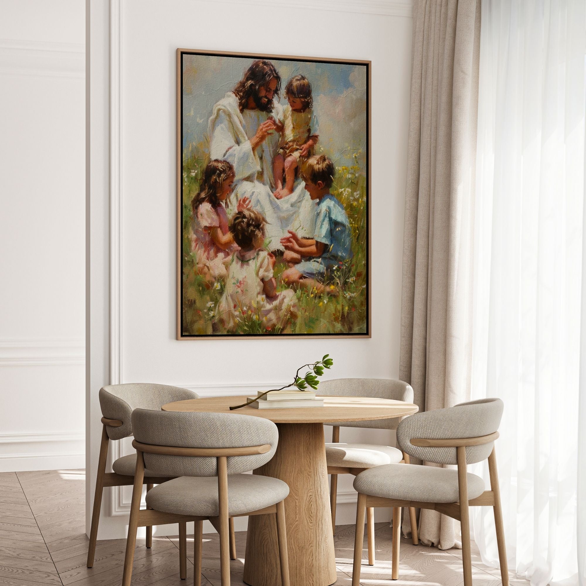 Jesus Playing with Children - Canvas
