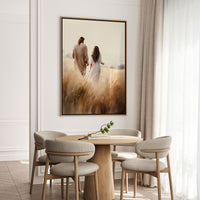 Jesus Walking With a Woman - Canvas