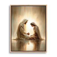 Kneeling With Jesus - Canvas