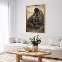Jesus Praying Over Soldier - Canvas