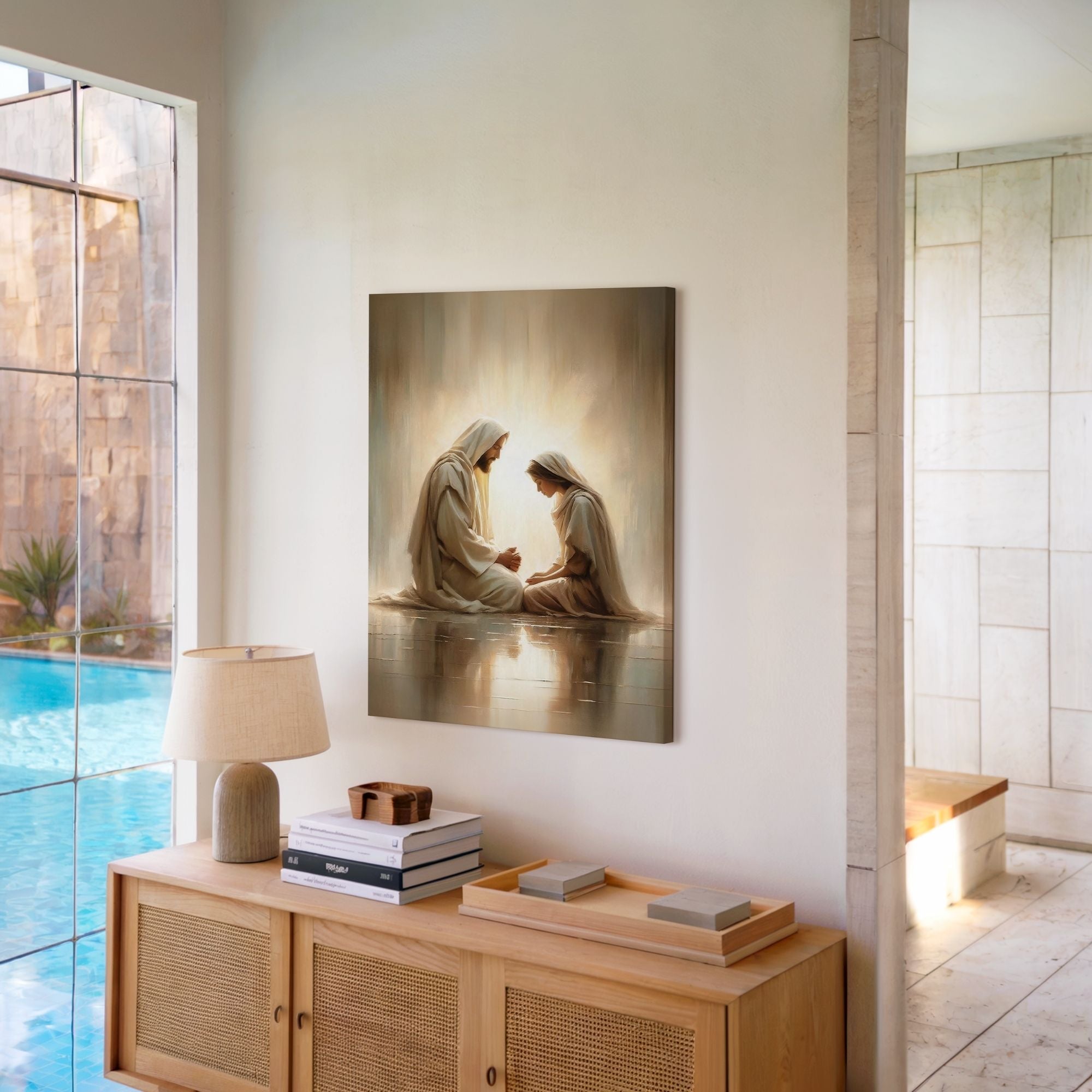Kneeling With Jesus - Canvas