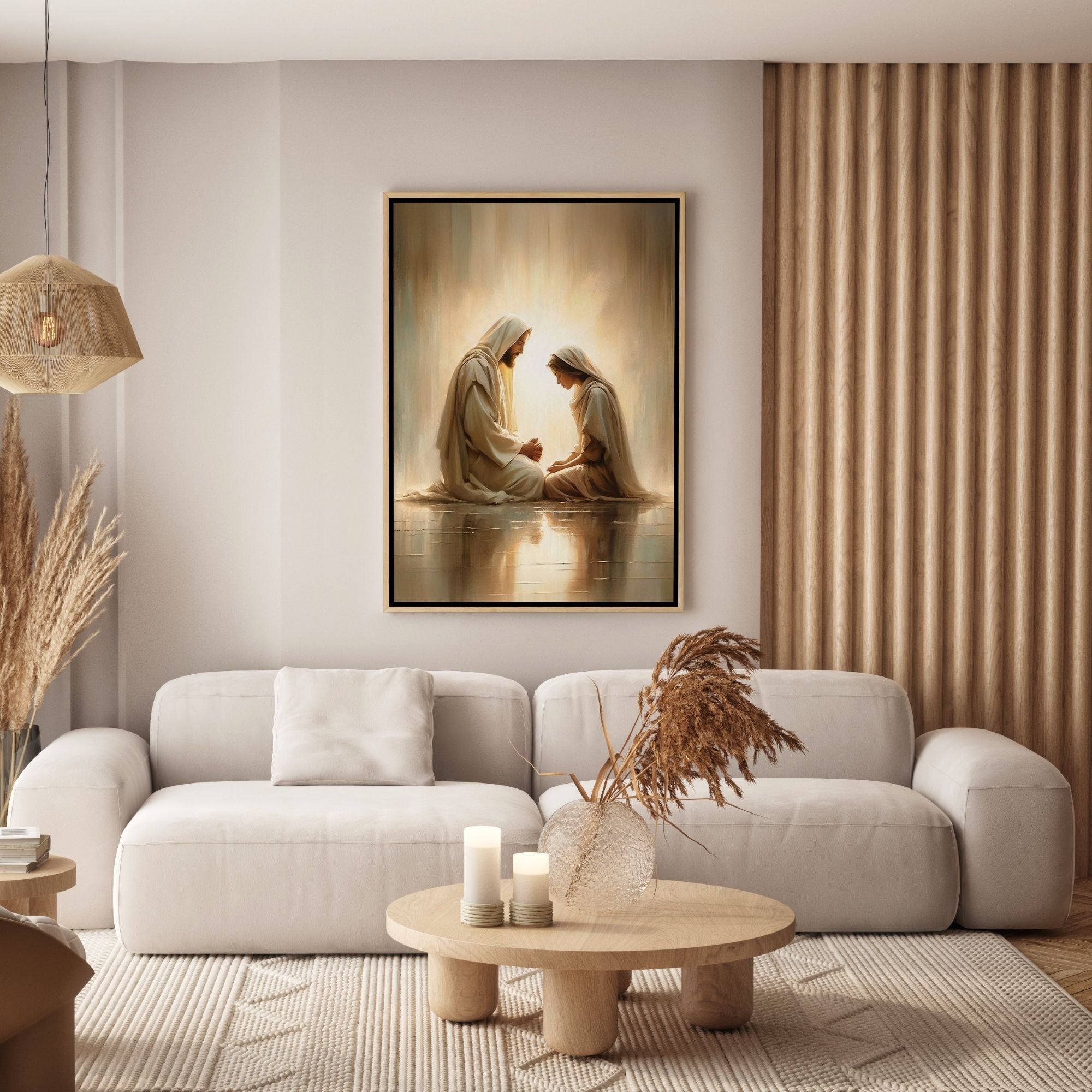 Kneeling With Jesus - Canvas