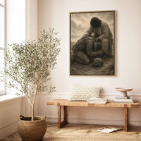Jesus Praying Over Soldier - Canvas