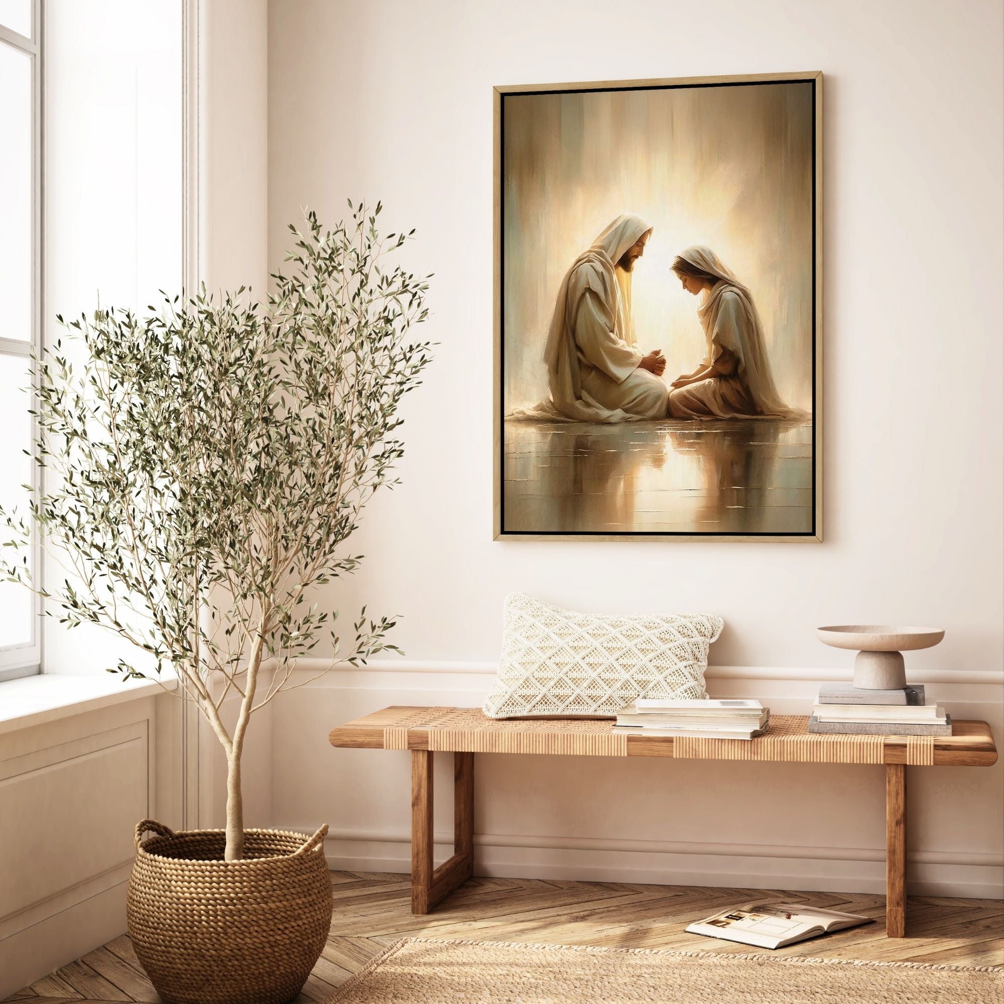 Kneeling With Jesus - Canvas