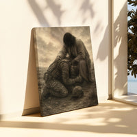Jesus Praying Over Soldier - Canvas
