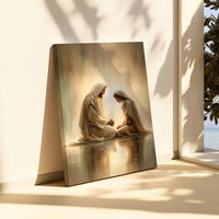 Kneeling With Jesus - Canvas