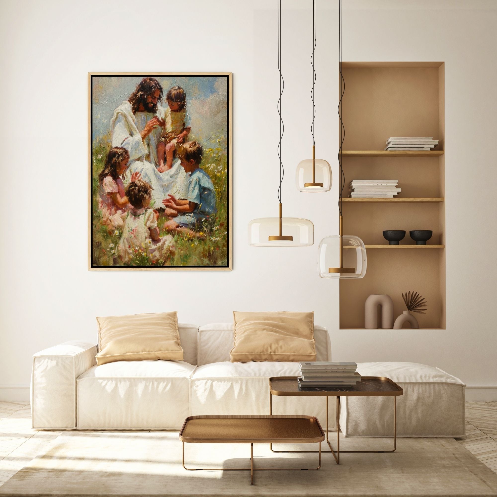 Jesus Playing with Children - Canvas