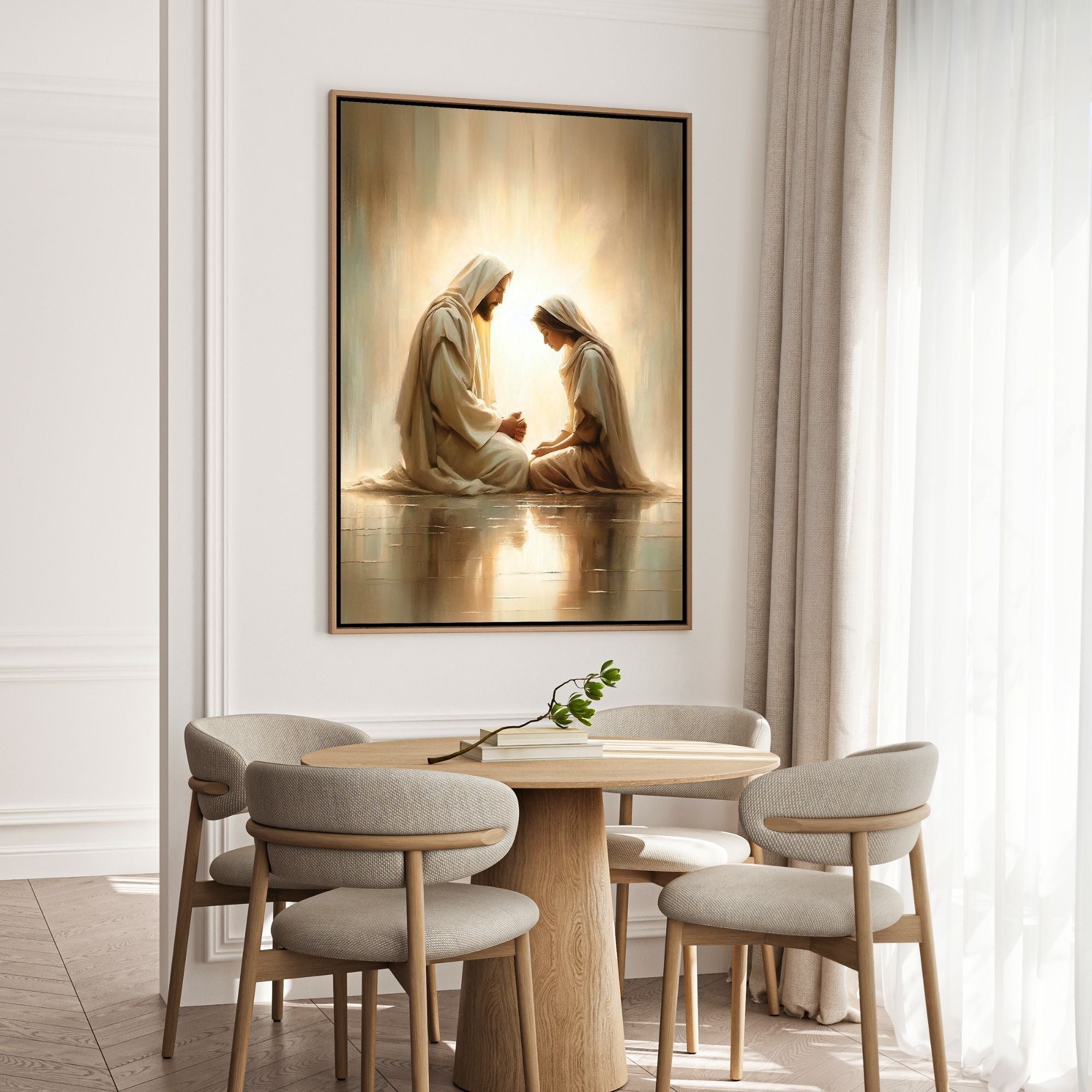 Kneeling With Jesus - Canvas