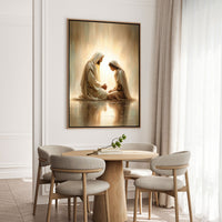 Kneeling With Jesus - Canvas