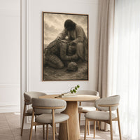 Jesus Praying Over Soldier - Canvas