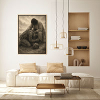 Jesus Praying Over Soldier - Canvas