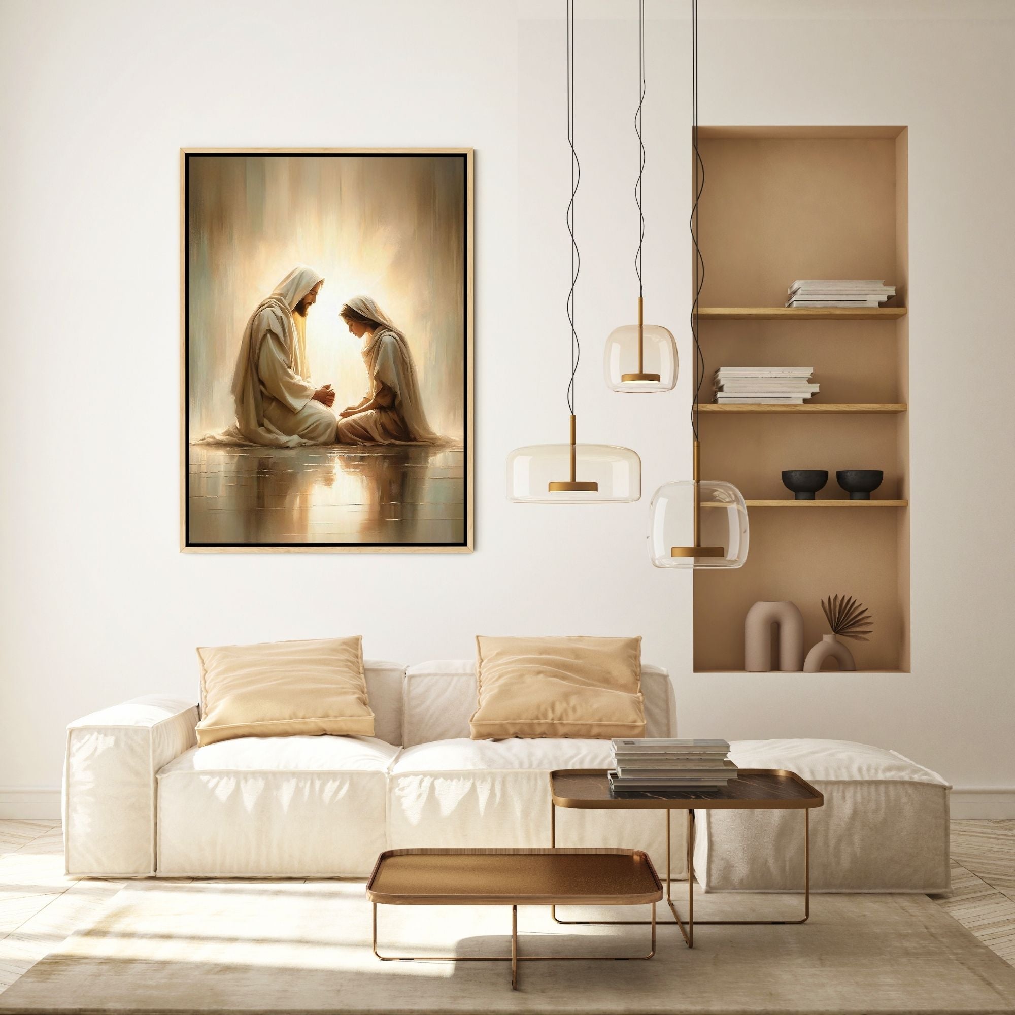 Kneeling With Jesus - Canvas