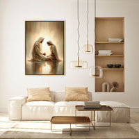 Kneeling With Jesus - Canvas