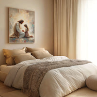 Jesus Praying With Little Girl - Canvas