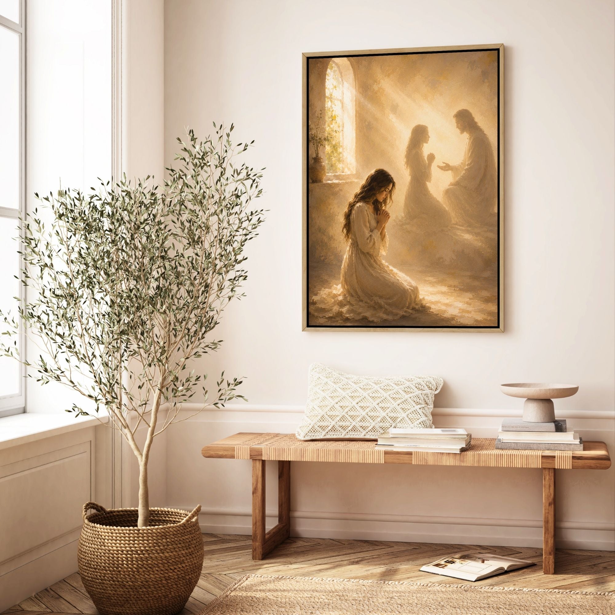 Jesus Prays With You III - Canvas