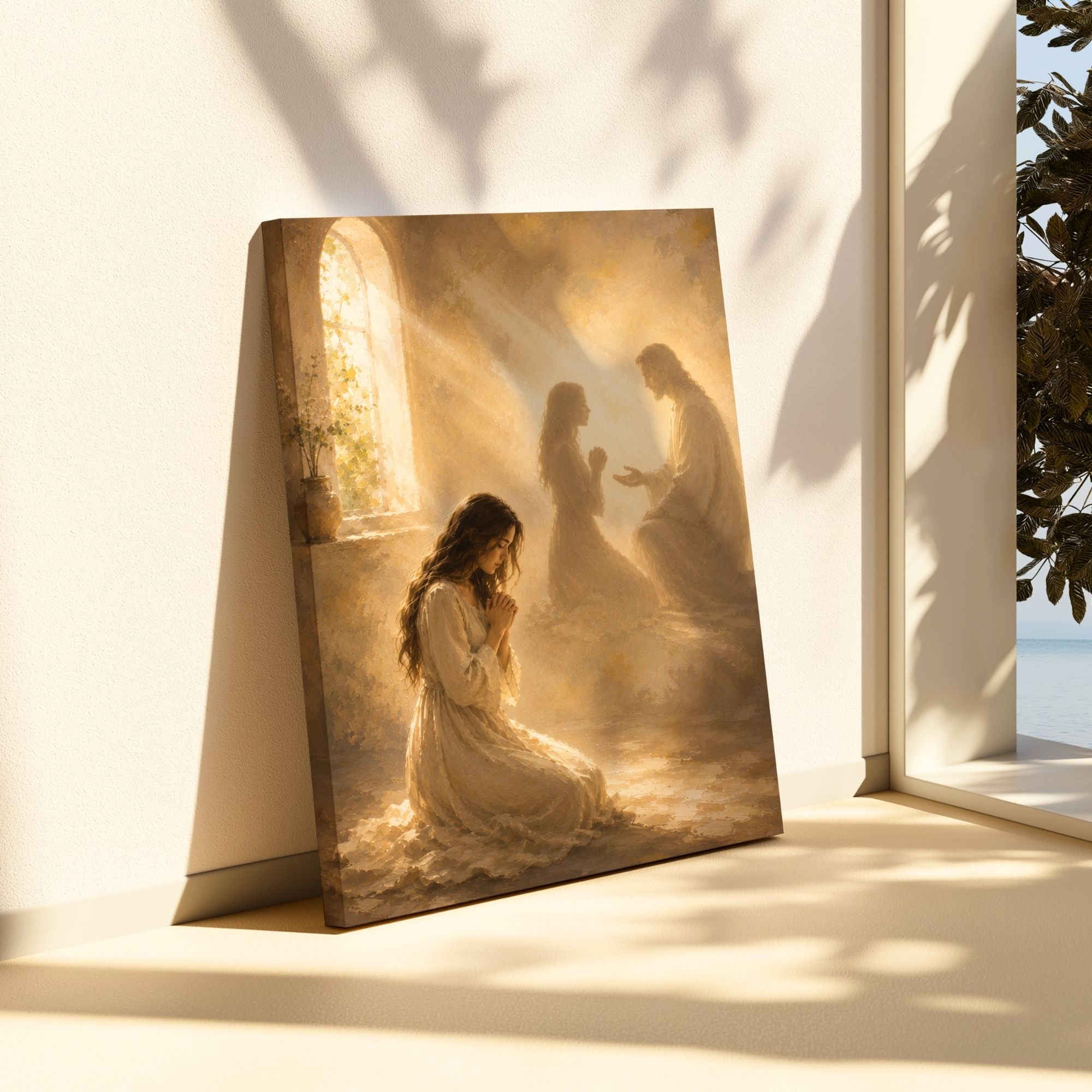 Jesus Prays With You III - Canvas