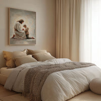 Jesus Praying With Little Boy - Canvas