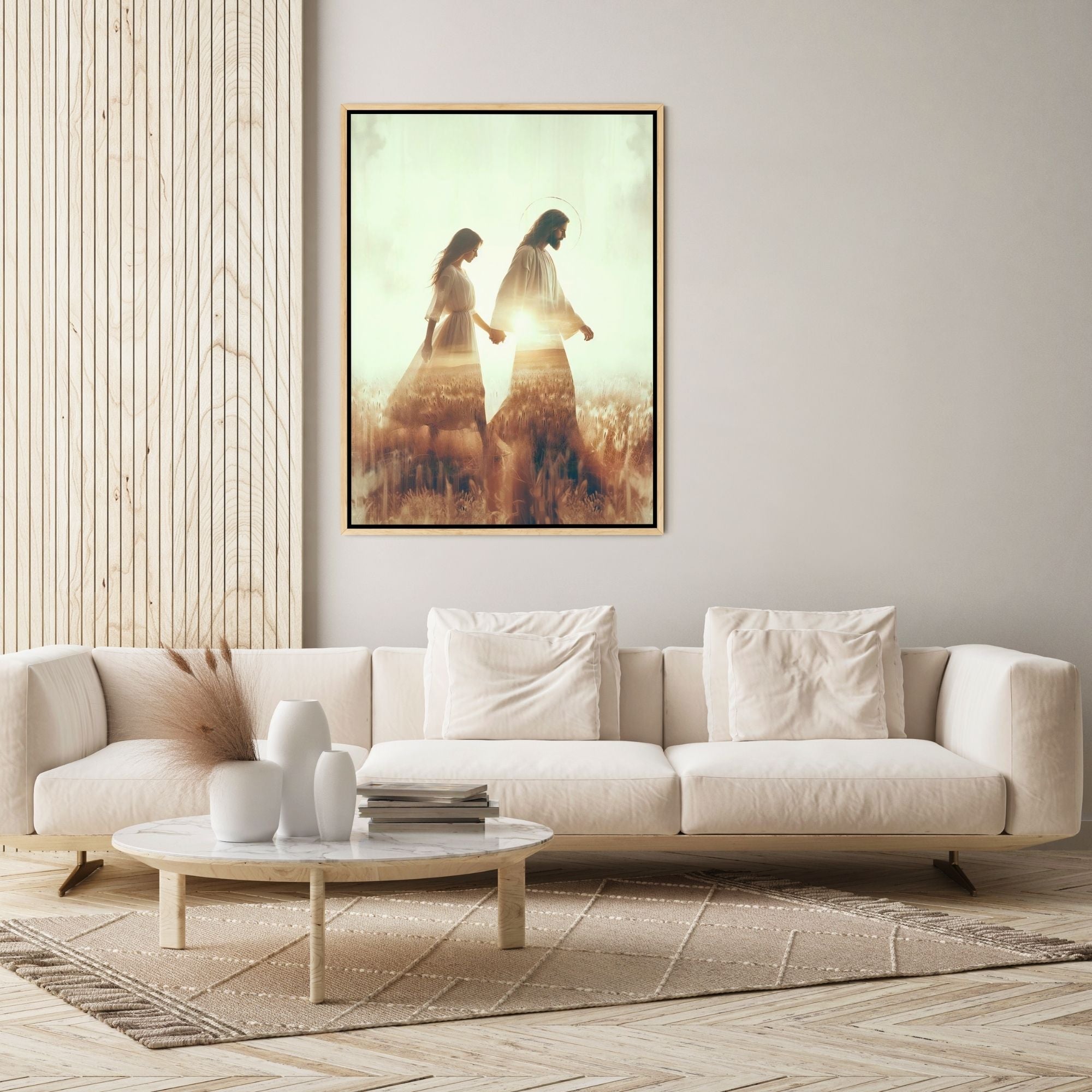 Hand in Hand with Jesus - Canvas