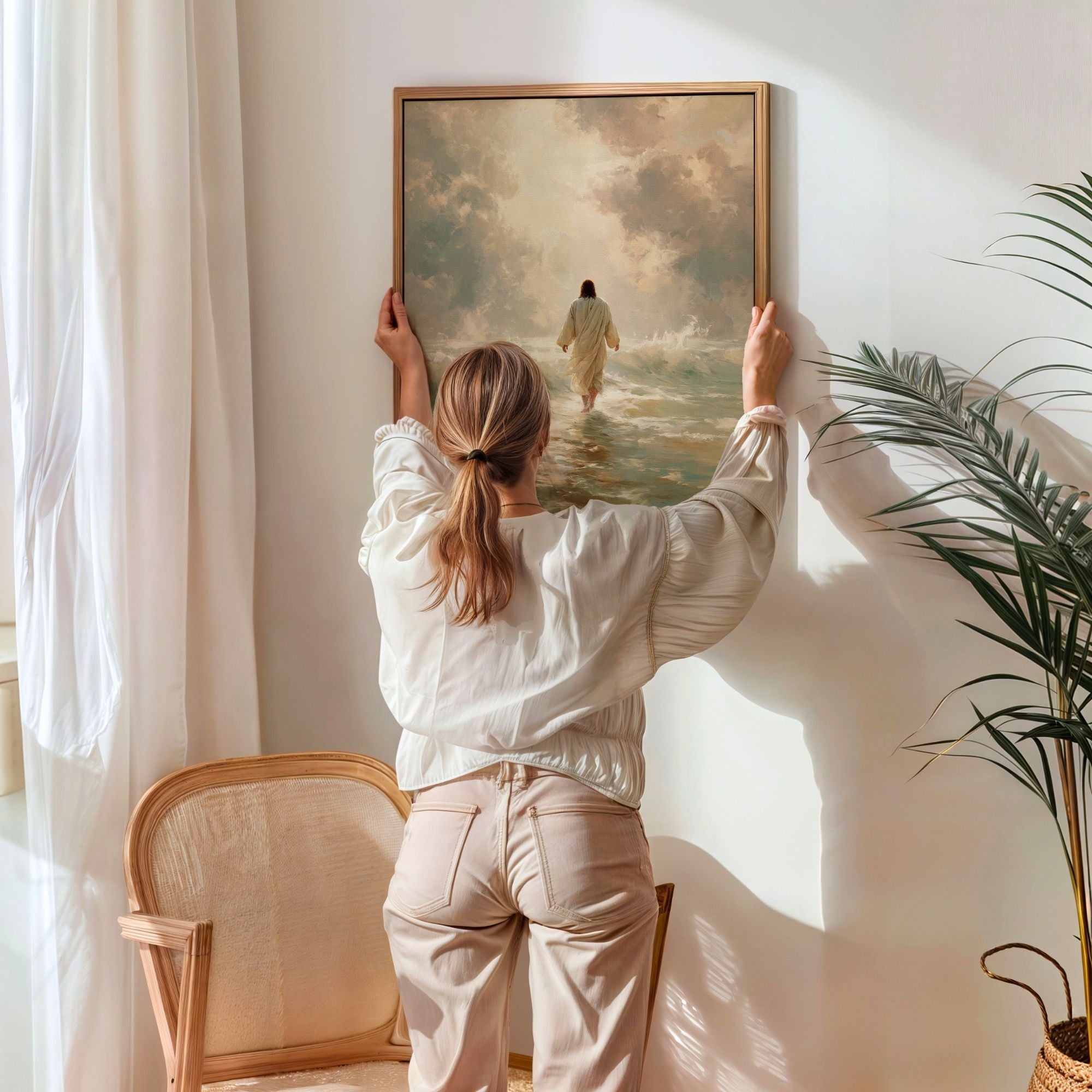 Jesus Walking on Water X - Canvas