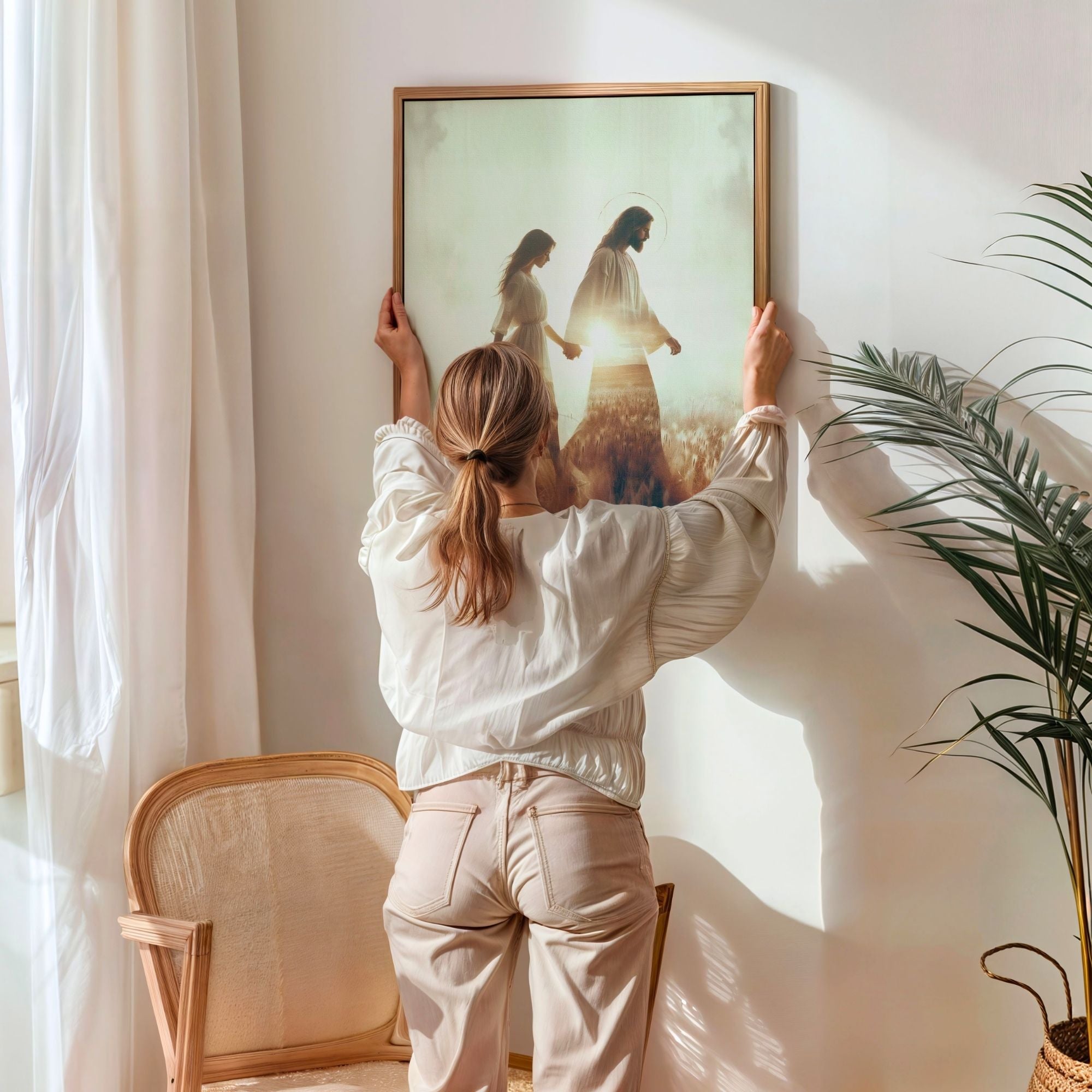 Hand in Hand with Jesus - Canvas