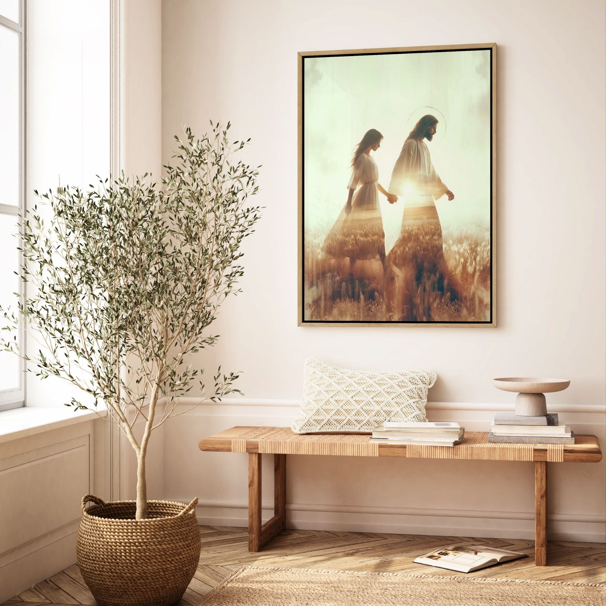 Hand in Hand with Jesus - Canvas