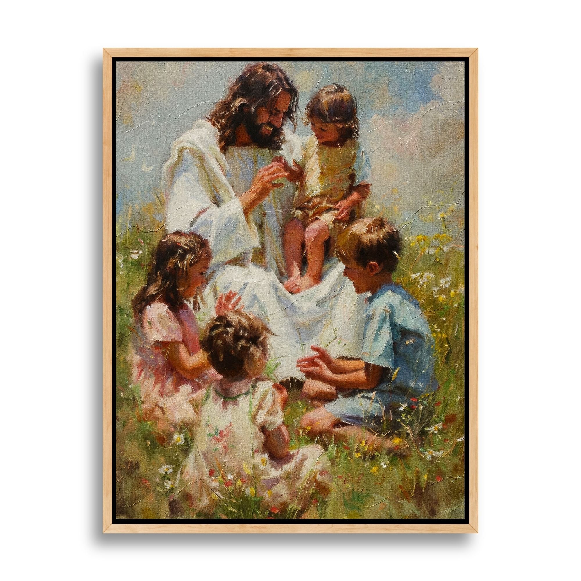 Jesus Playing with Children - Canvas