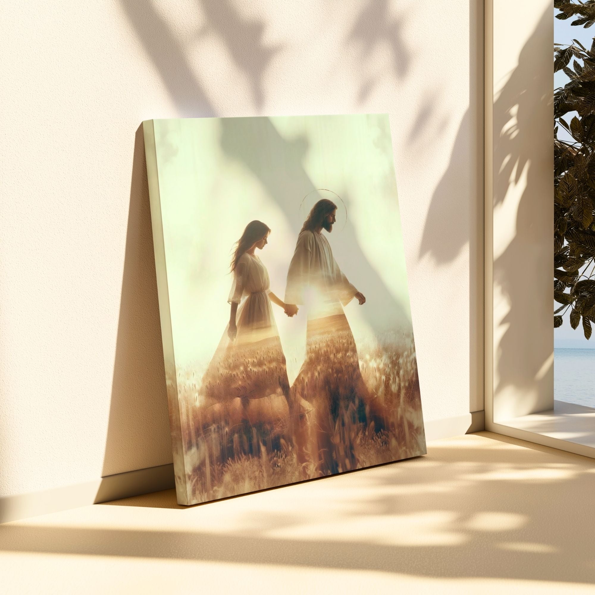 Hand in Hand with Jesus - Canvas