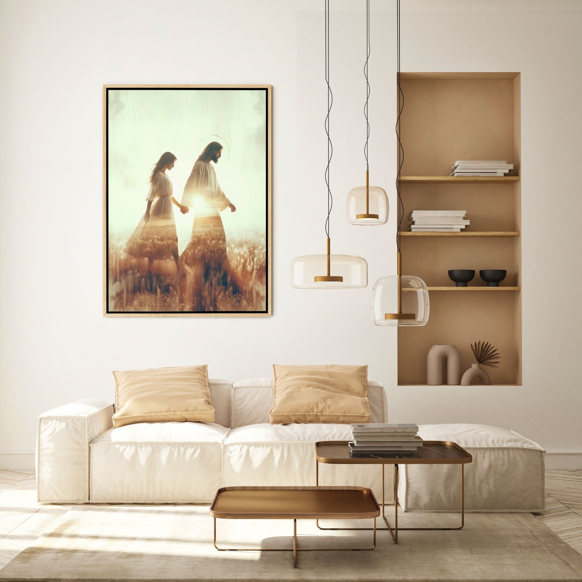 Hand in Hand with Jesus - Canvas