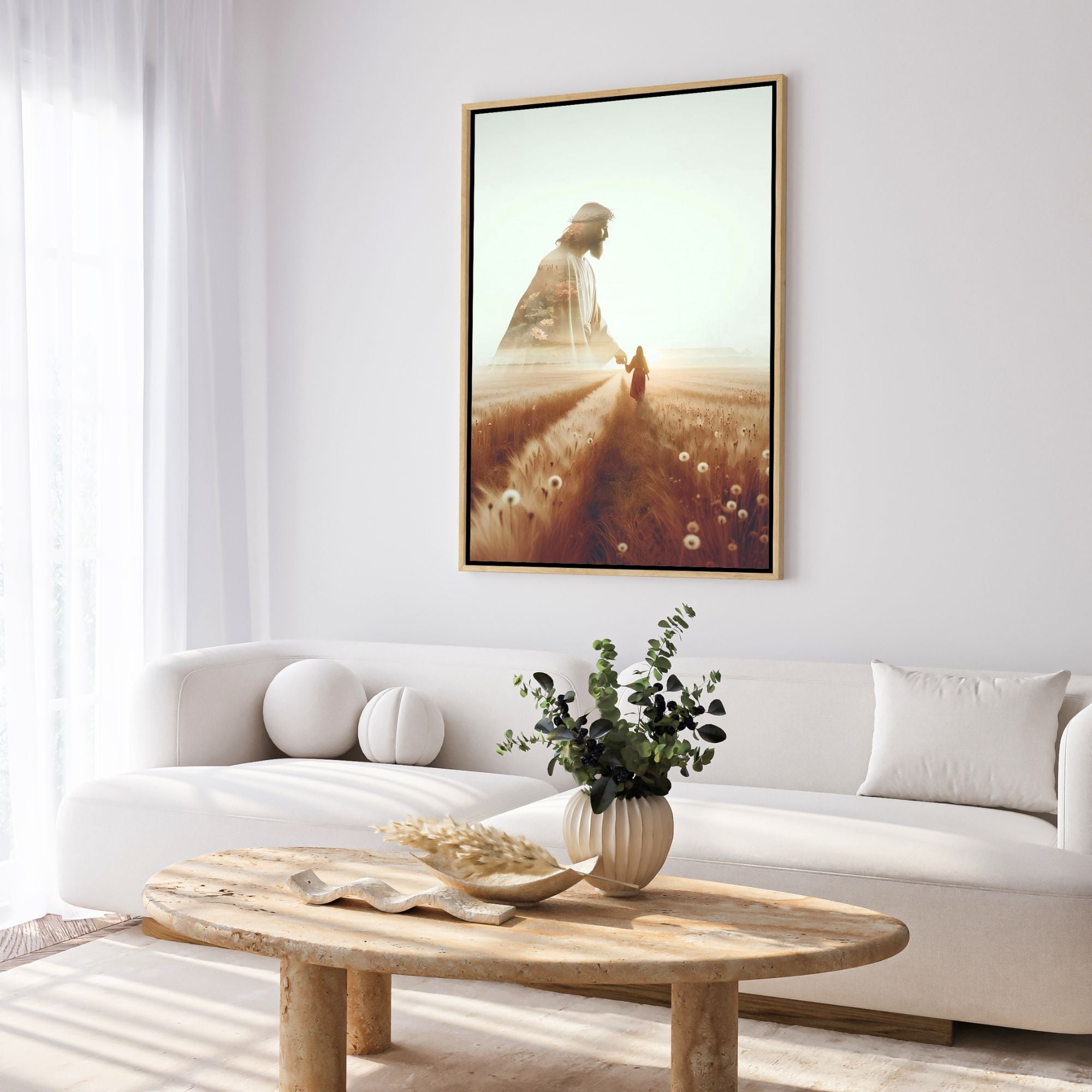He Walks Beside Me - Canvas