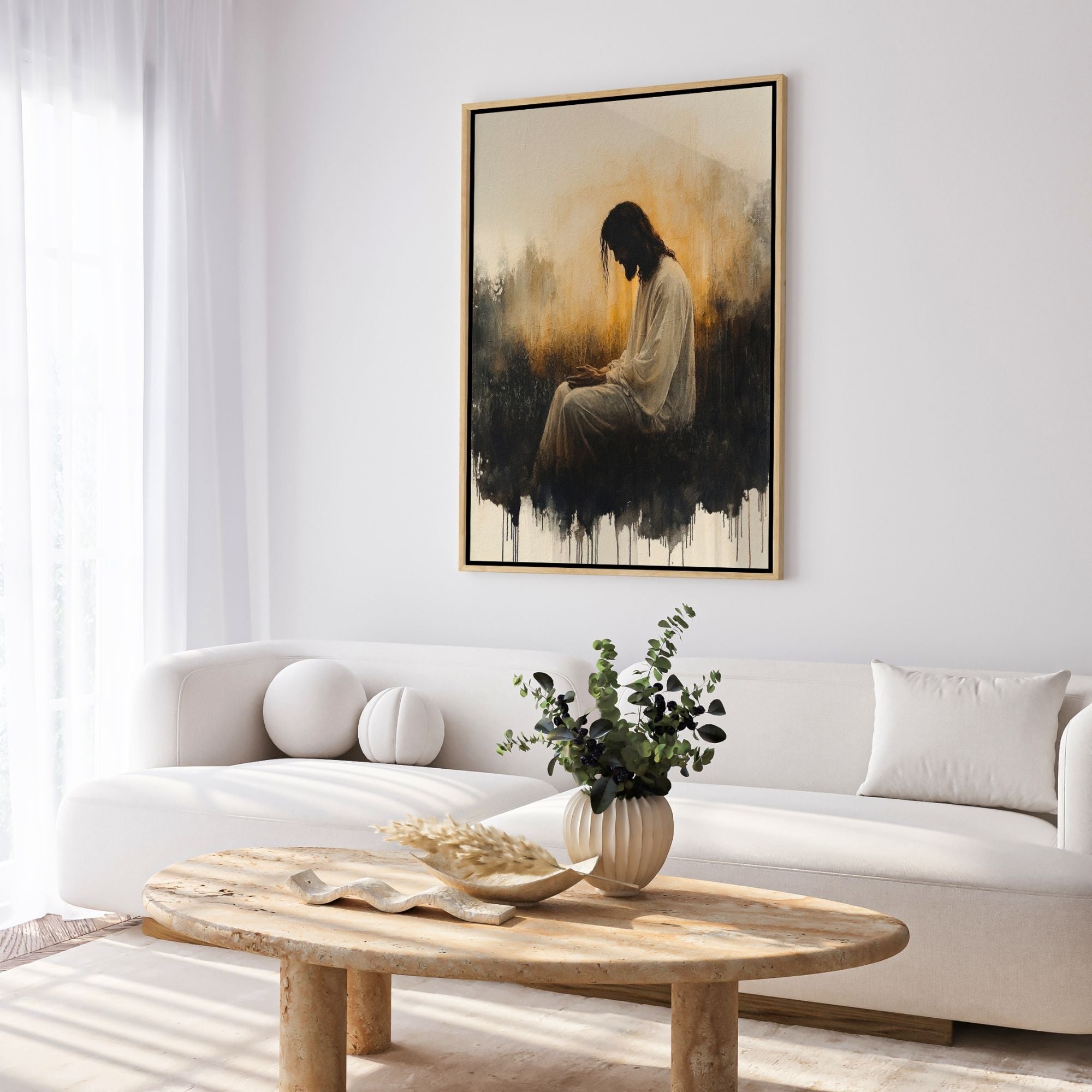 Jesus in the Garden of Gethsemane III - Canvas
