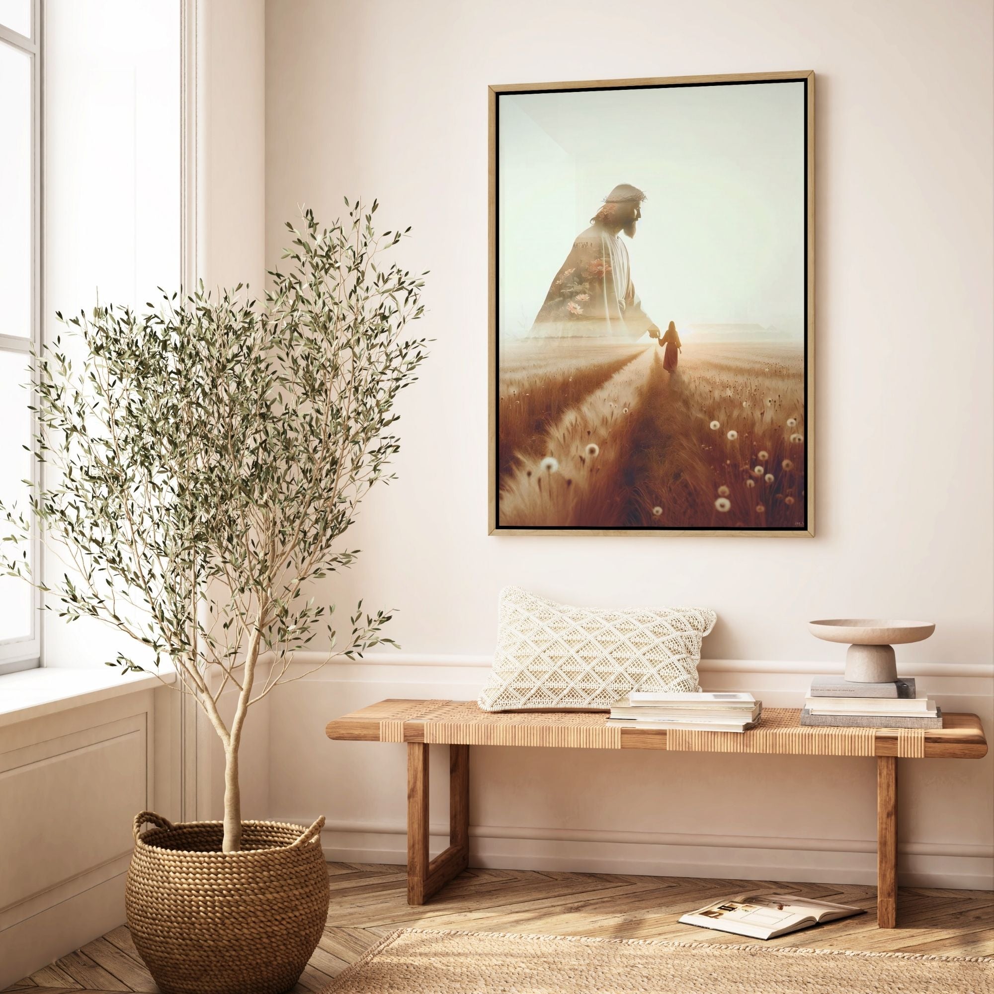 He Walks Beside Me - Canvas