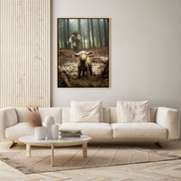 Jesus Running after a Lost Lamb - Canvas