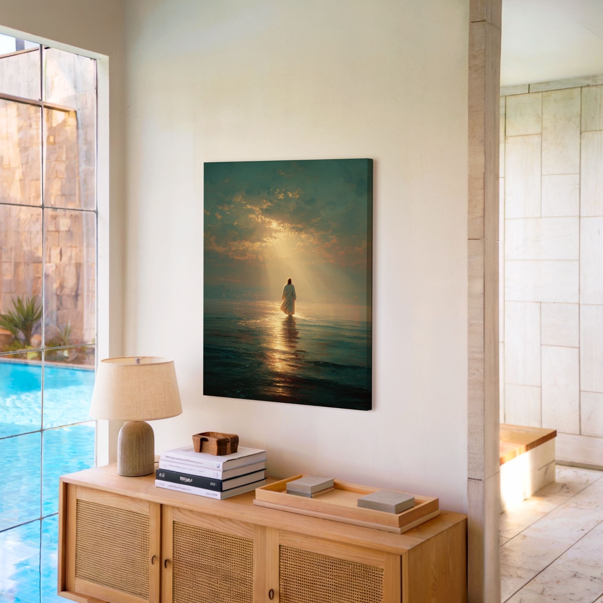 Jesus Walking on Water VII - Canvas
