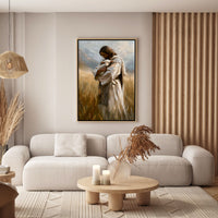Jesus Holding a Little Lamb - Canvas