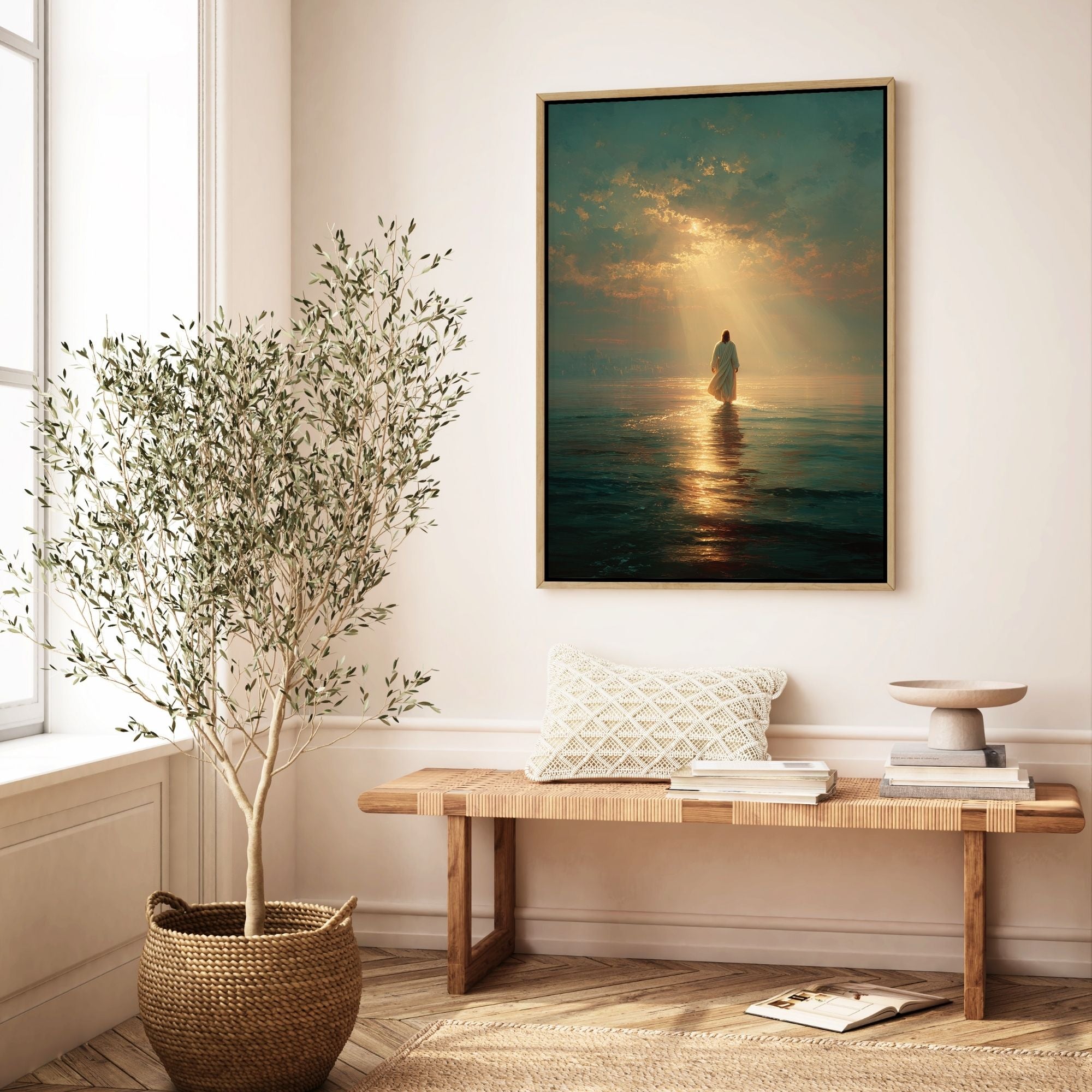 Jesus Walking on Water VII - Canvas