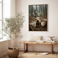Jesus Running after a Lost Lamb - Canvas