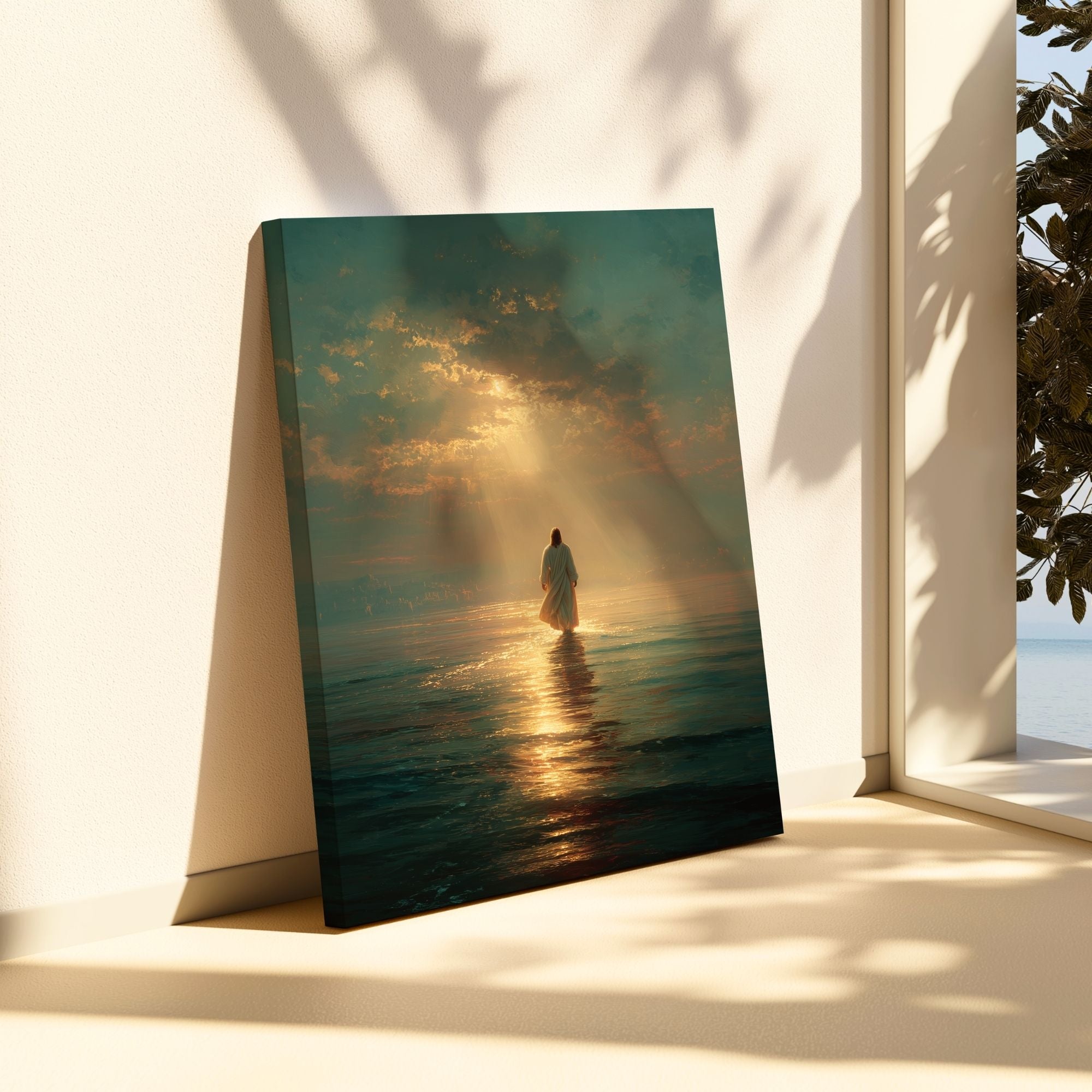 Jesus Walking on Water VII - Canvas