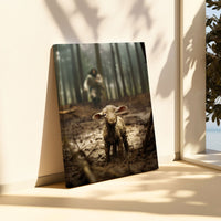 Jesus Running after a Lost Lamb - Canvas