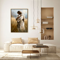 Jesus Holding a Little Lamb - Canvas