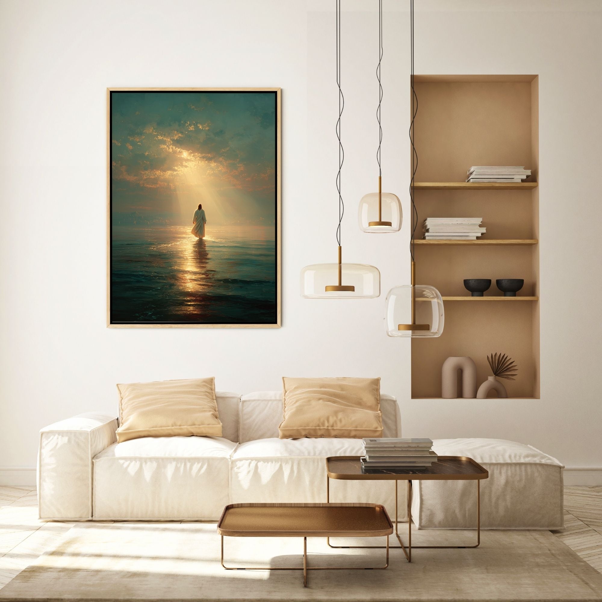 Jesus Walking on Water VII - Canvas