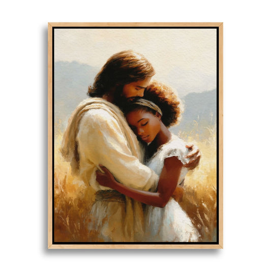 Jesus Hugging a Woman III - Canvas