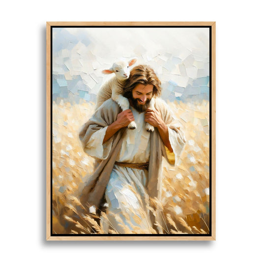 Jesus Carrying Little Lamb Home - Canvas