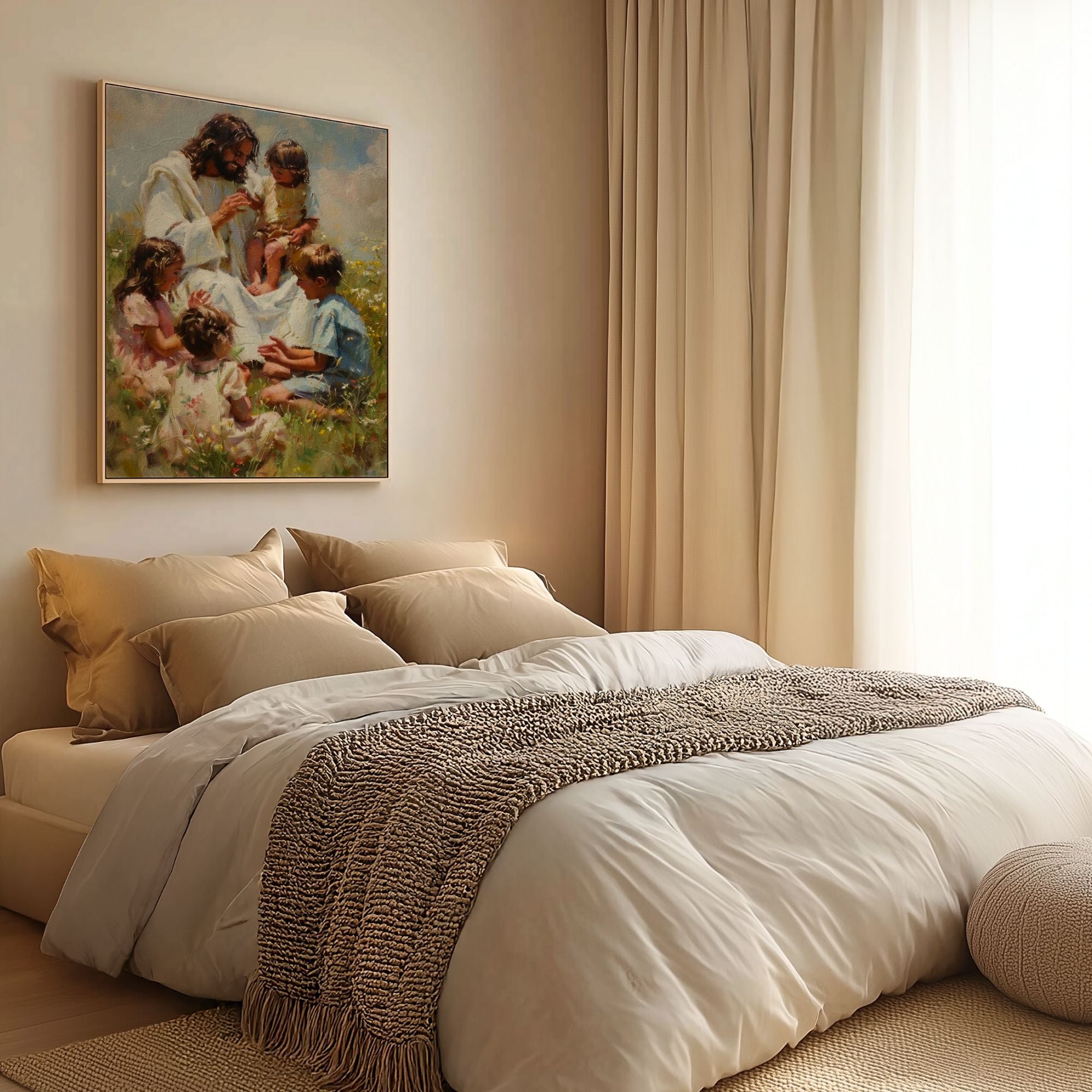 Jesus Playing with Children - Canvas