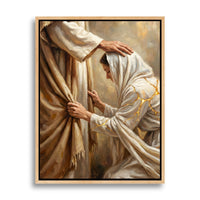 Jesus Heals Woman - Canvas