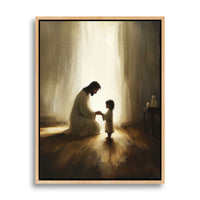 Jesus Praying With Child - Canvas